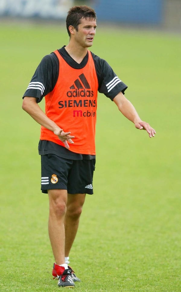 Solari durante su Ã©poca como jugador del Real Madrid (AFP)