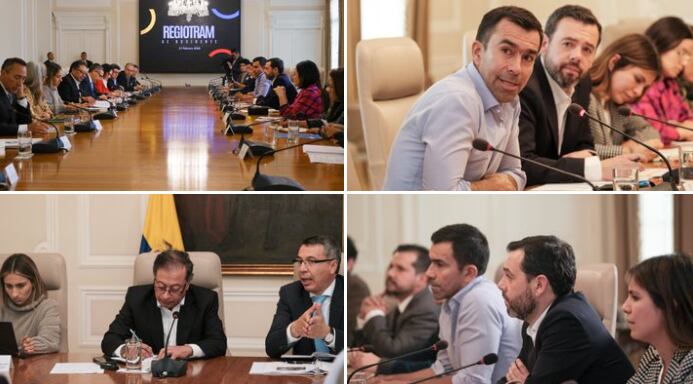 Miembros del gabinete presidencial hablando del futuro de Regiotram de Occidente