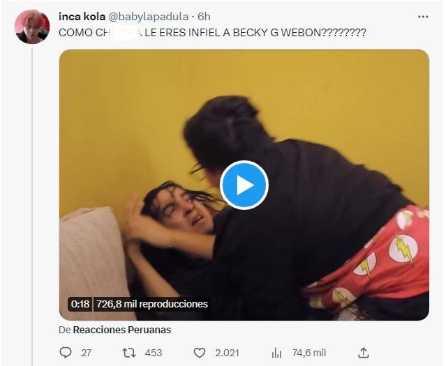 Fanáticos peruanos reaccionan a infidelidad de Becky G.