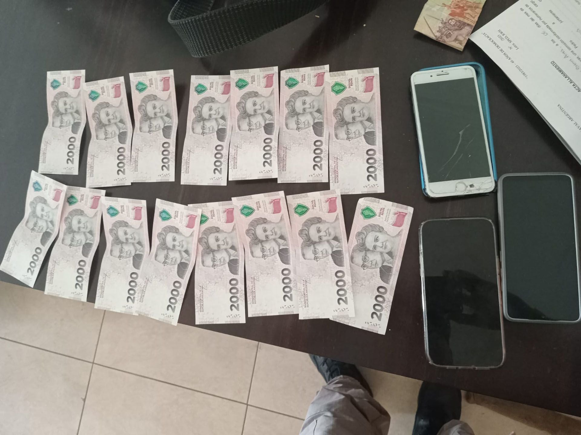 Parte de lo allanado en uno de los domicilios