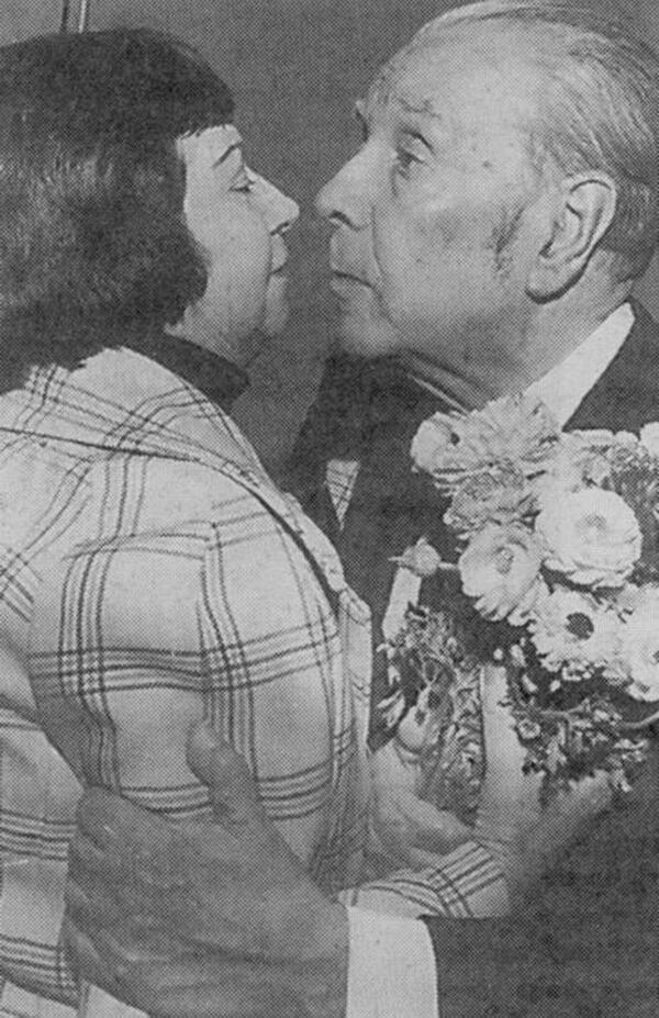 Borges y Bombal en 1976