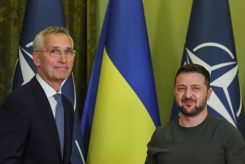 Zelensky busca reforzar la ayuda de la OTAN frente a Rusia en una visita sorpresa a Bruselas. (REUTERS/Gleb Garanich)