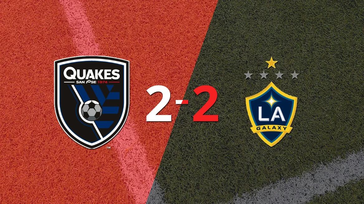 Con un empate 2-2 terminó el clásico de California entre San José Earthquakes y LA Galaxy
