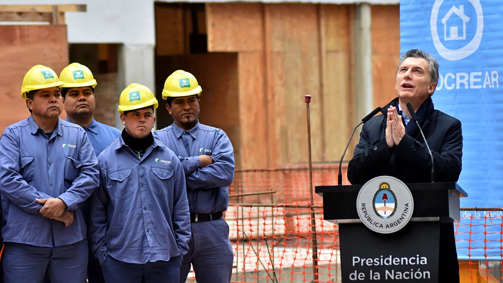 Mauricio Macri durante el discurso que dio en el relanzamiento del Plan Procrear (DyN)