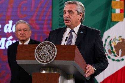 El presidente Alberto Fernández habló desde México (FOTO: GALO CAÑAS/CUARTOSCURO.COM)