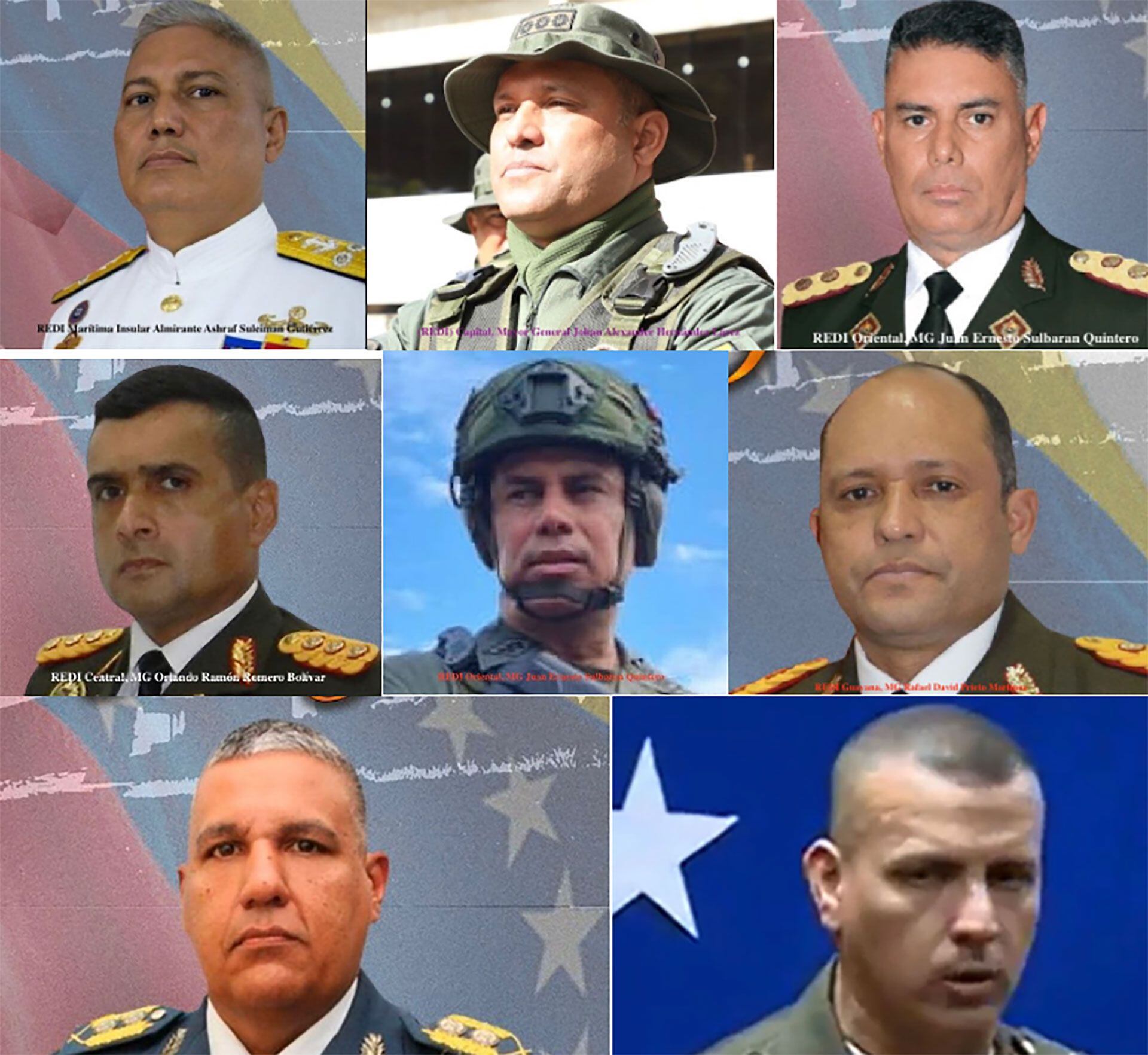 Hay ocho comandantes en las Regiones de Defensa Integral