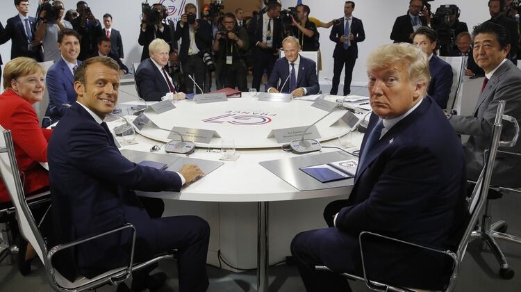 El presidente de Estados Unidos, Donald Trump, en la cumbre de líderes del G7 en Biarritz, Francia (PHILIPPE WOJAZER/ AFP)