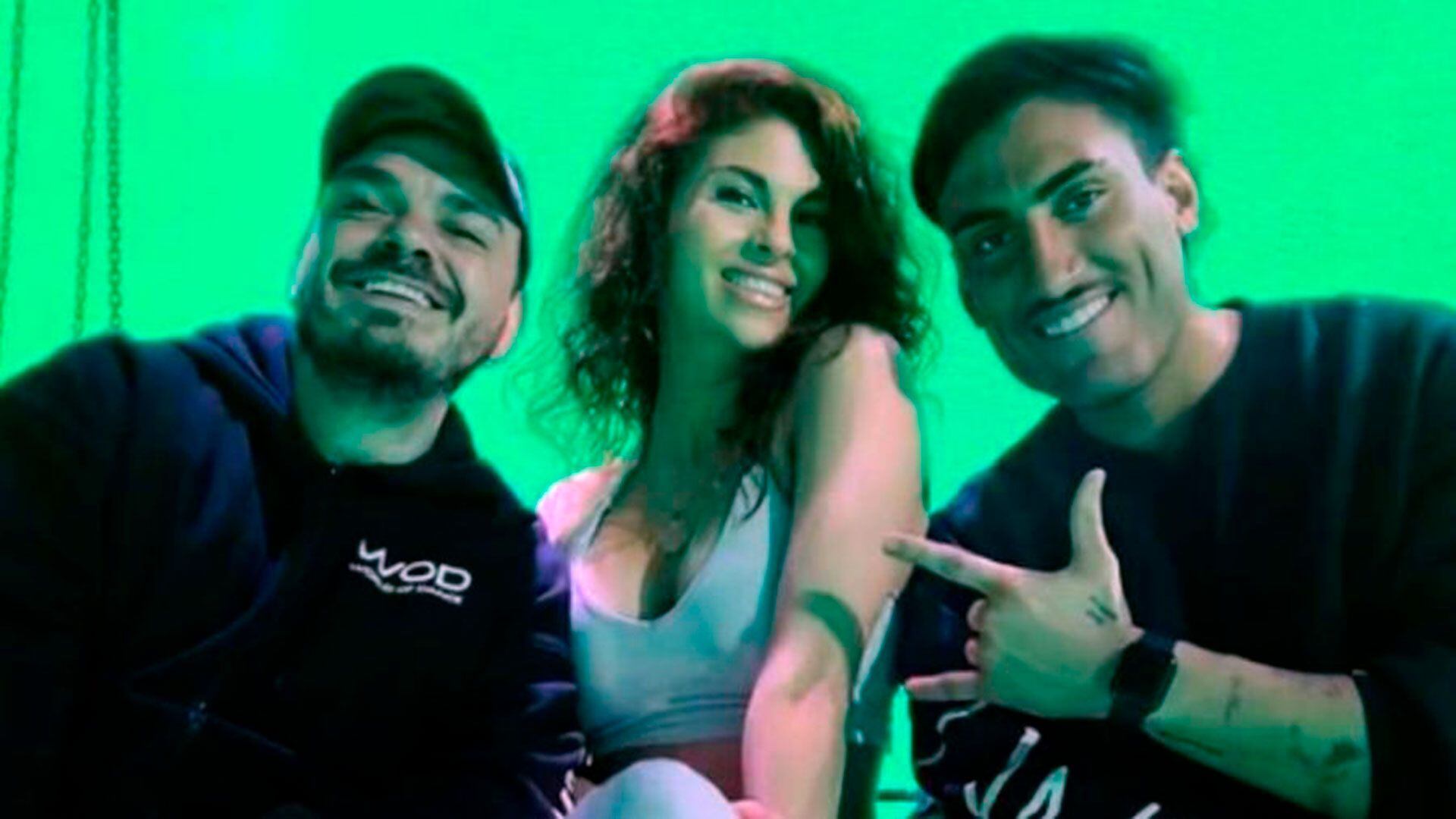 Tomás Holder junto a su bailarina Agostina Cauteruccio y su coach Davo Fredes (Instagram)