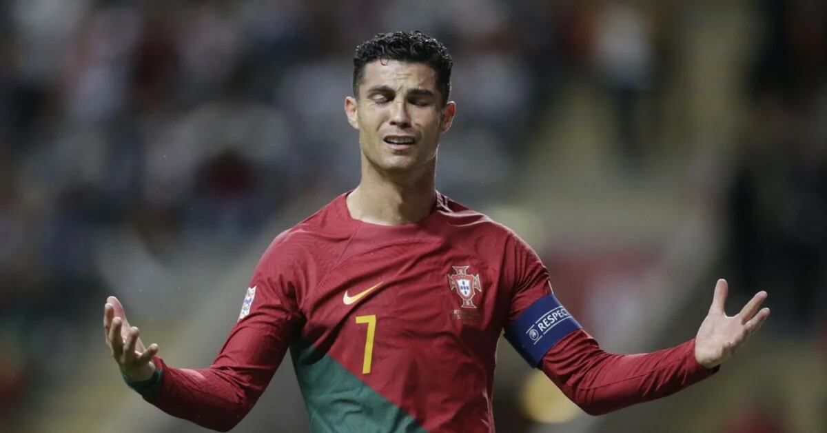 Cristiano Ronaldo reagiu furiosamente após o 1-0 de Espanha x Portugal pela Liga das Nações
