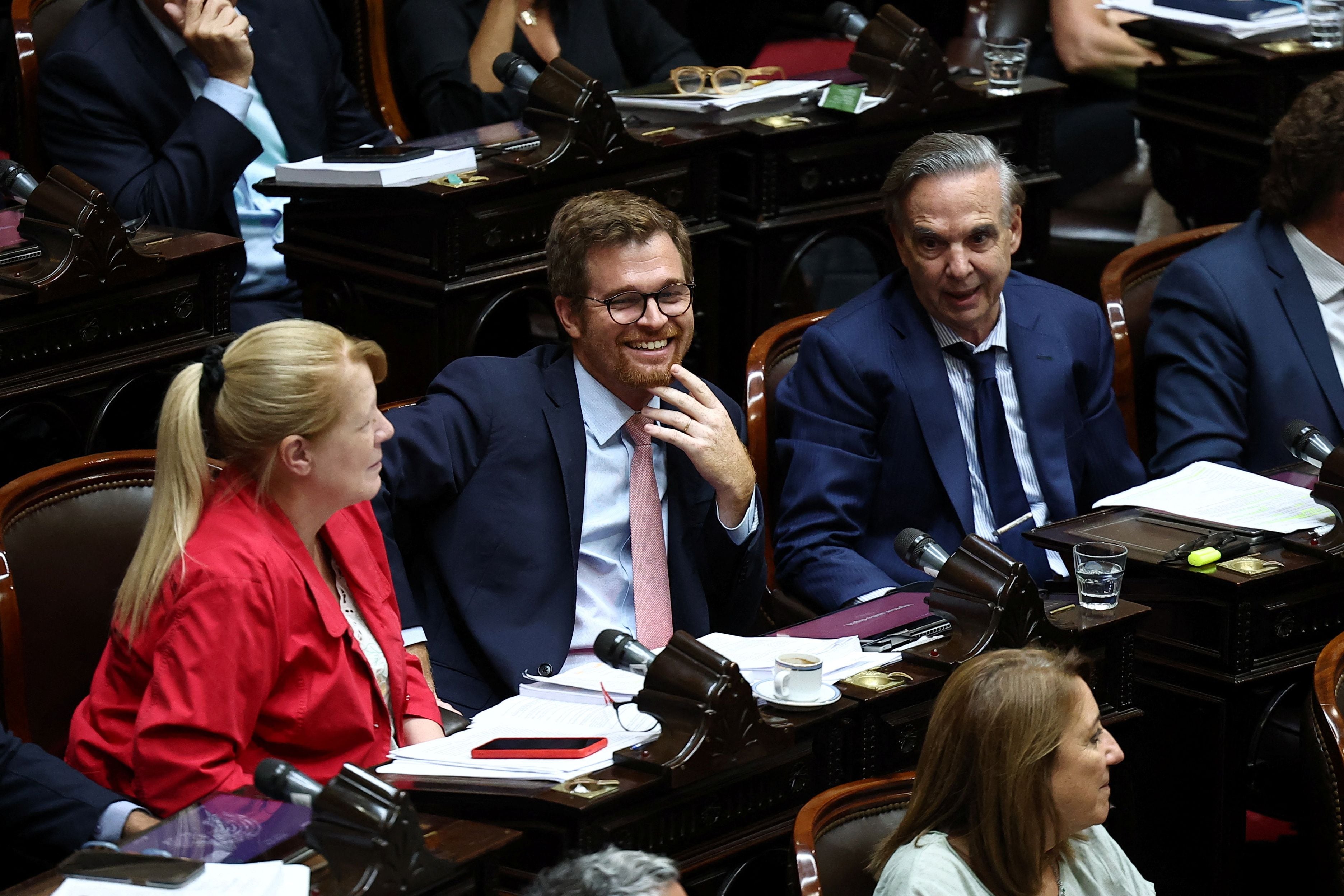 Miguel Ángel Pichetto, Nicolás Massot y Margarita Stolbizer (REUTERS)