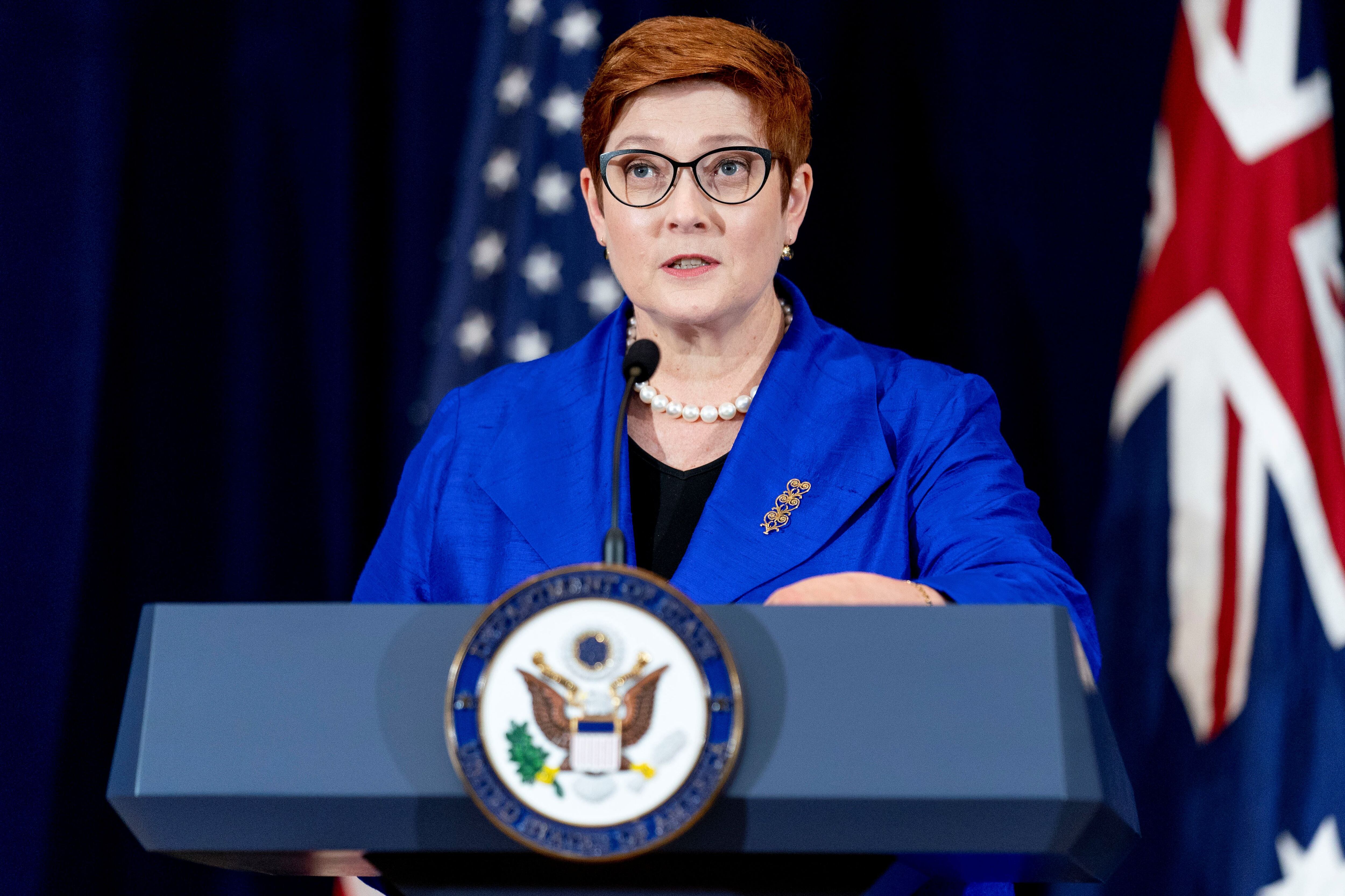 La ministra australiana de Exteriores, Marise Payne