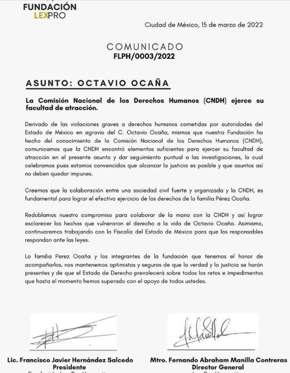 Questa è stata la dichiarazione in cui è stato riferito che il CNDH attirerà il caso (Foto: Instagram/ @nerea .gogo)