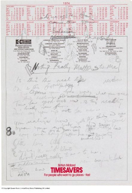El manuscrito de la canción "Bohemian Rhapsody" se vendió por 1.7 millones de dólares 