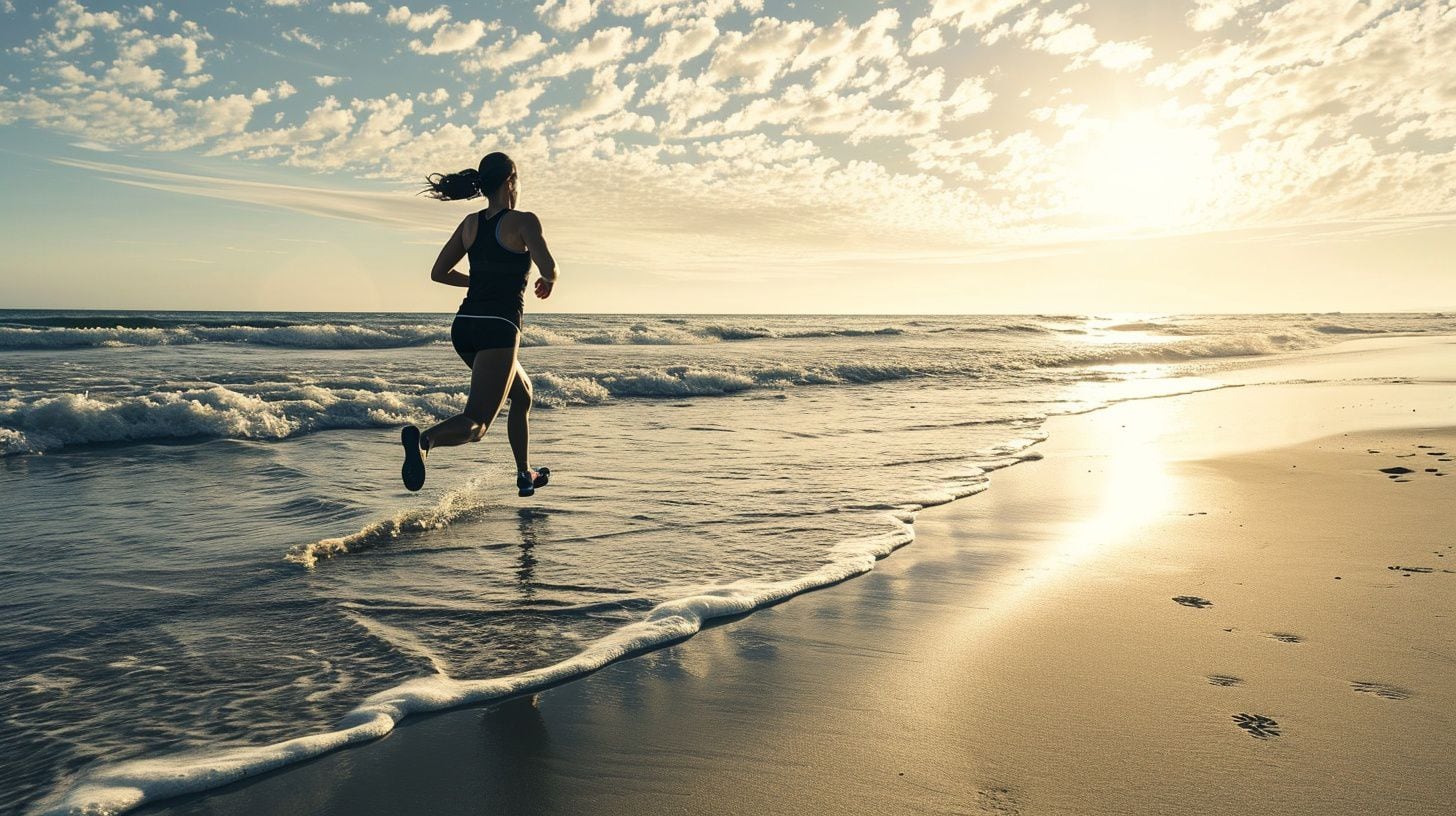 Un deportista corre en la playa - (Imagen Ilustrativa Infobae)
