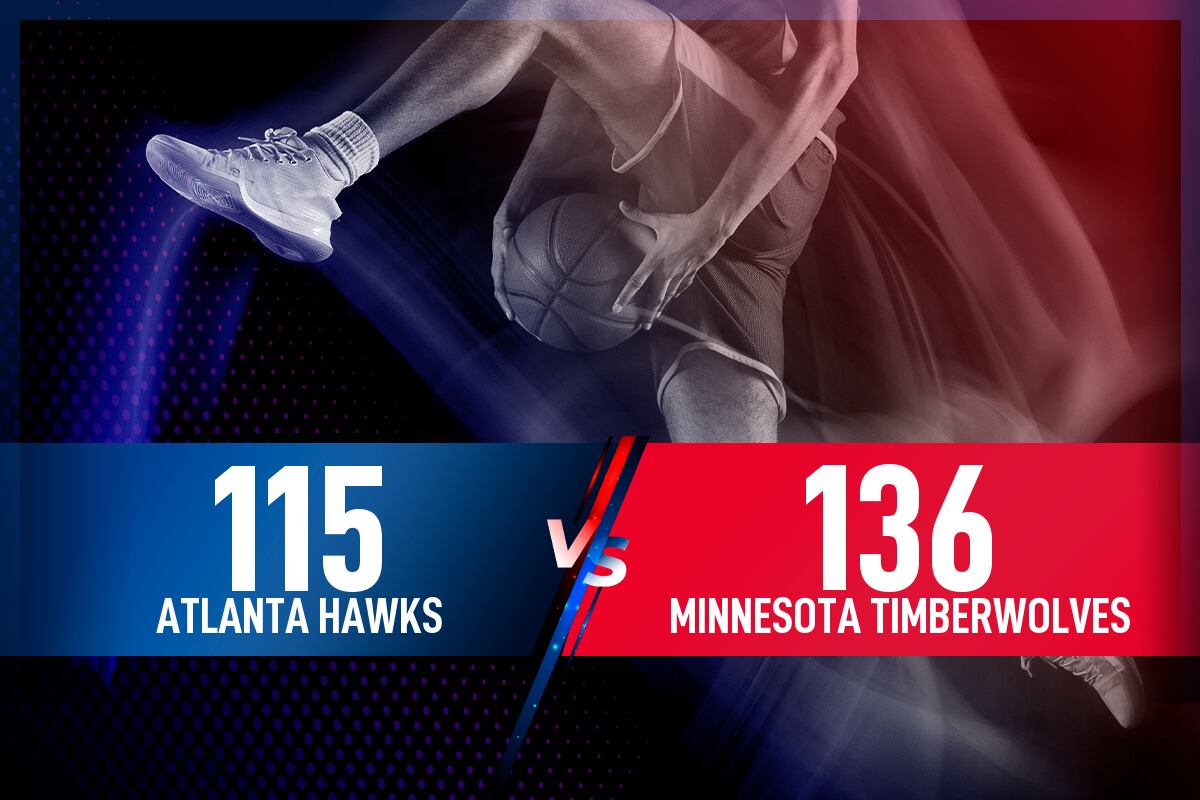 Atlanta Hawks - Minnesota Timberwolves: Resultado, resumen y estadísticas en directo del partido de la NBA