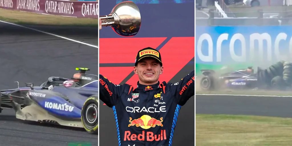 Del fuerte accidente a la insólita maniobra marcha atrás: las perlitas del Gran Premio en Japón de Fórmula 1 que ganó Verstappen