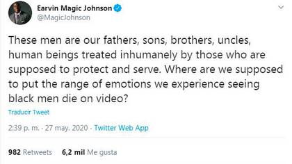 El repudio de Magic Johnson sobre el asesinato de un ciudadano afroamericano - parte 2
