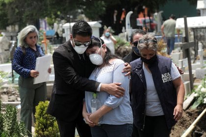 Funeral de un hombre muerto por coronavirus en Ciudad de México (REUTERS/Henry Romero)