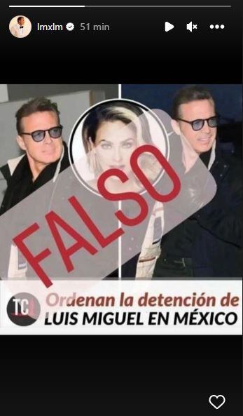 Luis Miguel negó orden de aprehensión en su contra