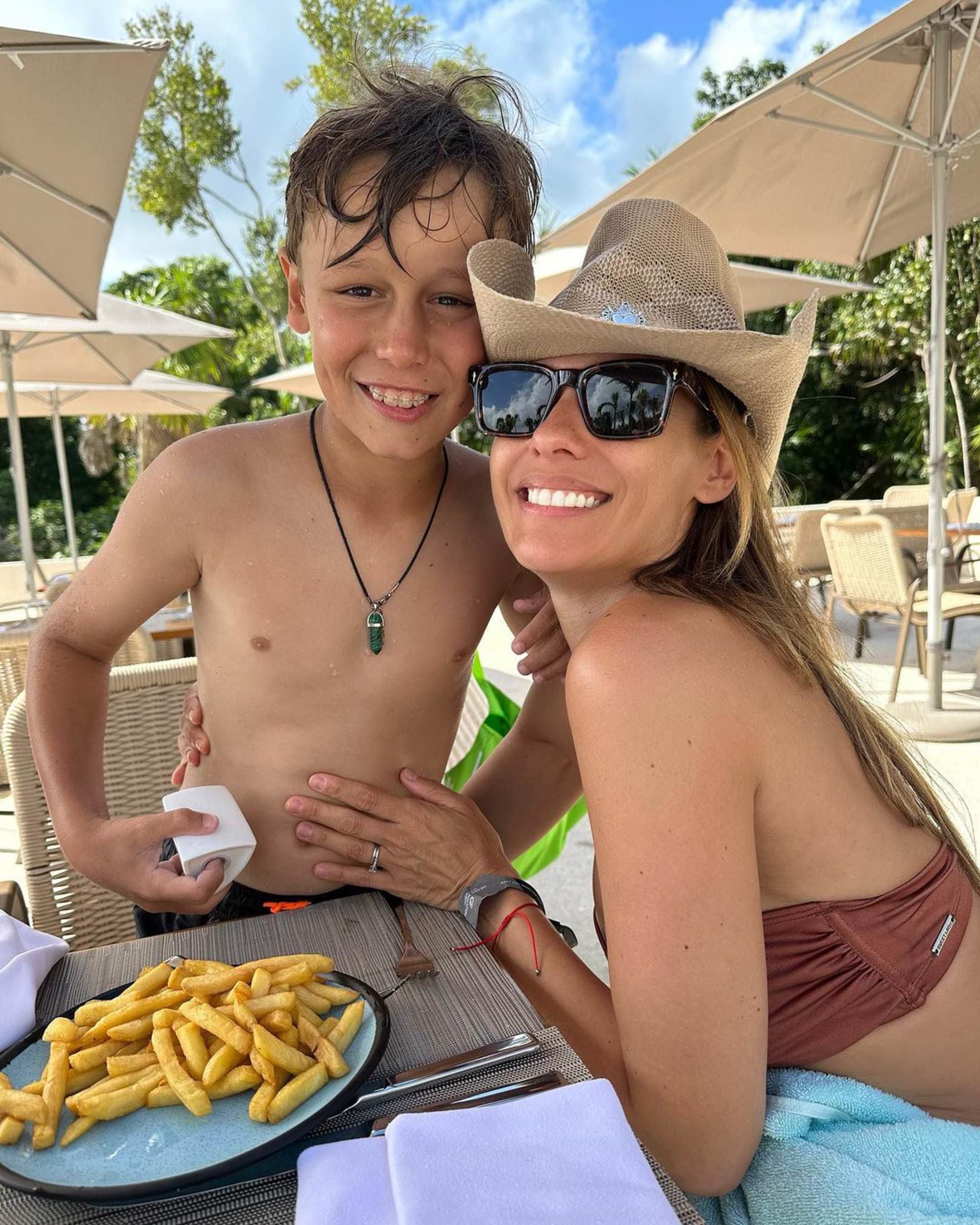 Pampita vacaciones con sus hijos Rivera Maya
