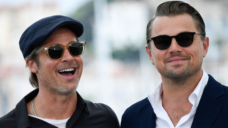 Brad Pitt y Leo DiCaprio en Cannes(AFP)
