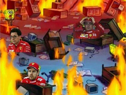 Los mejores memes por el absurdo accidente de Ferrari en el Gran Premio de Estiria 