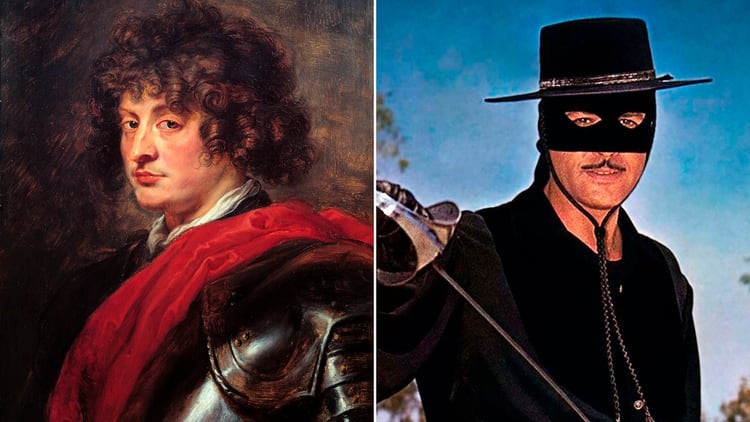 Guillen Lombardo en el pincel de Rubens y Guy Williams, en la piel de El Zorro