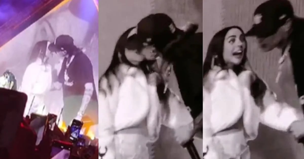 Nicky Nicole e Peso Bluma confermano il loro fidanzamento con un bacio nel bel mezzo della festa |  video