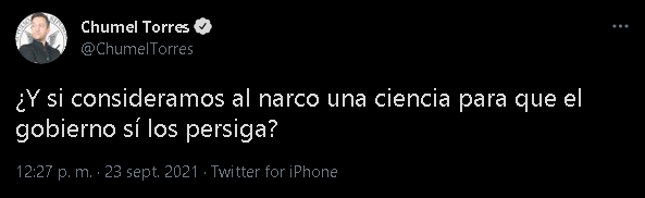 El influencer ironizó sobre las fricciones entre personal del Conacyt y la FGR (Foto: Twitter @ChumelTorres)