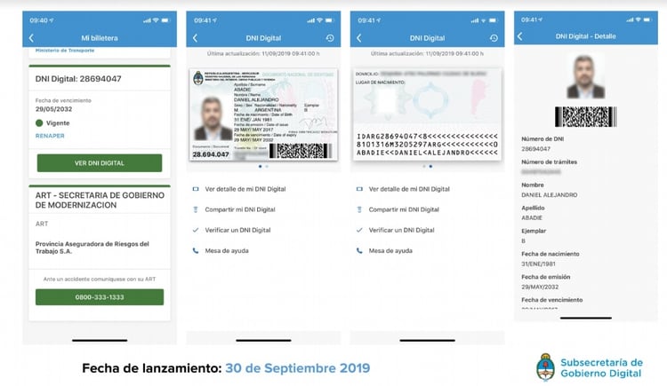 Así se exhibe el DNI digital