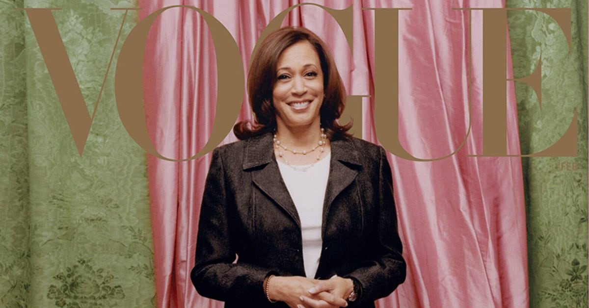 Because a Vogue newspaper provoked a scandal in tornado in Kamala Harris