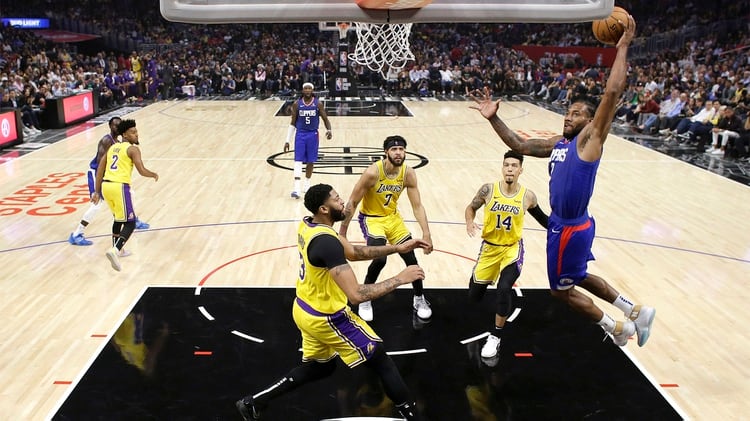 Kawhi Leonard aportó 30 puntos, 6 rebotes, 5 asistencias, 2 robos y 1 tapa (AP Photo/Marcio Jose Sanchez)