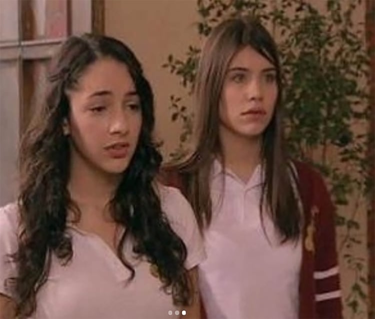 Thelma Fardin en Patito Feo, junto a Eva de Dominici. La actriz la llamó para escuchar su relato y afirmó públicamente que creía en su palabra