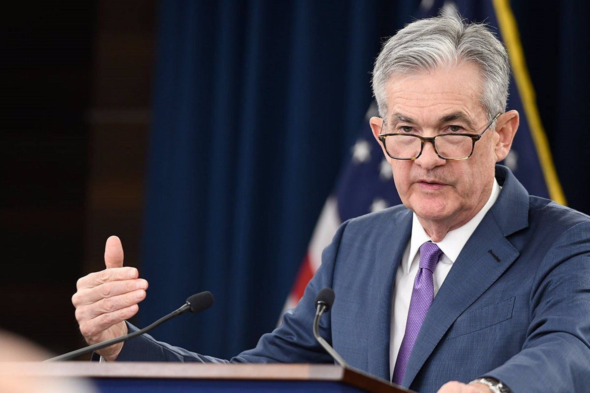 Jerome Powell, titular de la Fed, que probablemente postergue el inicio de una reducción de tasas 