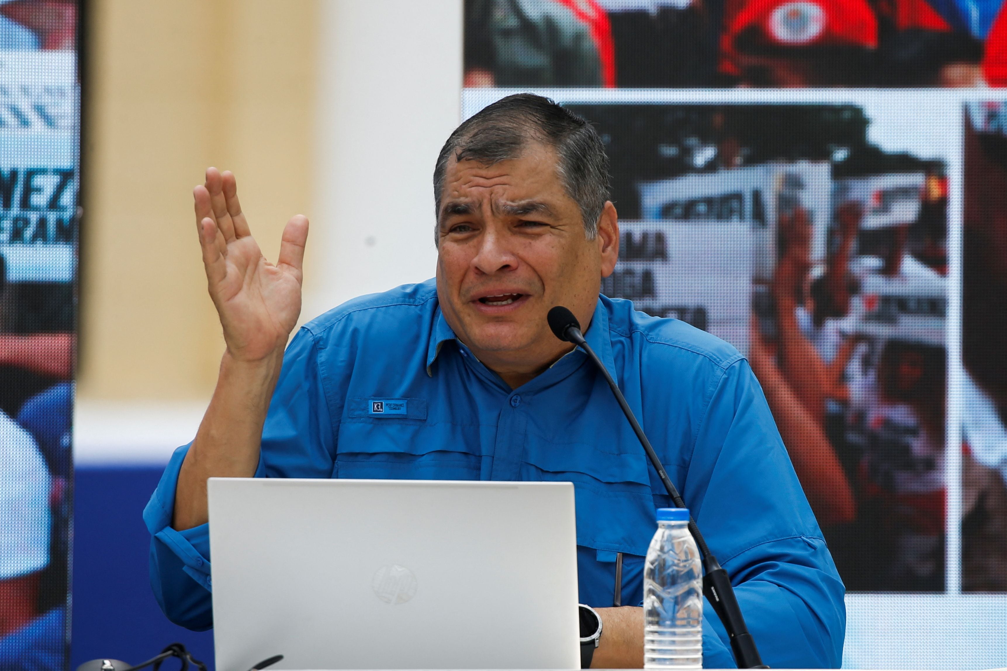 Rafael Correa, ex presidente de Ecuador condenado a prisión tras una denuncia de Villavicencio (REUTERS/Leonardo Fernandez Viloria)