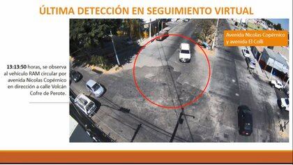 Último momento captado por las cámaras de seguridad del C5 del vehículo implicado. (Foto: Fiscalía del Estado de Jalisco)