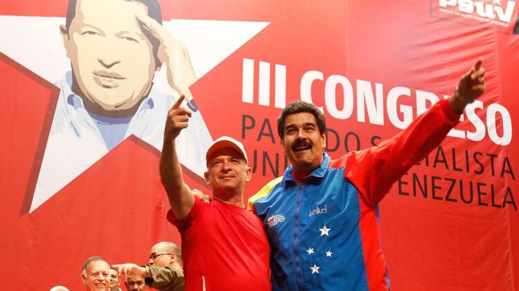 Hugo Carvajal con Nicolas Maduro