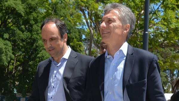 José Corral junto al presidente Mauricio Macri (NA)
