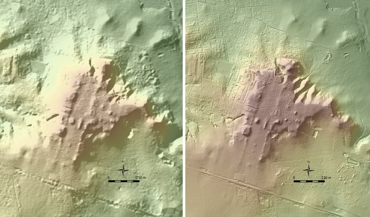Takeshi Inomata, un arqueólogo de la Universidad de Arizona, ha utilizado mapas lidar de dominio público para identificar las ruinas de 27 centros ceremoniales mayas previamente desconocidos. (Instituto Nacional de Estadística y Geografía/Nacional Center for Airborne Laser Mapping via The New York Times) 