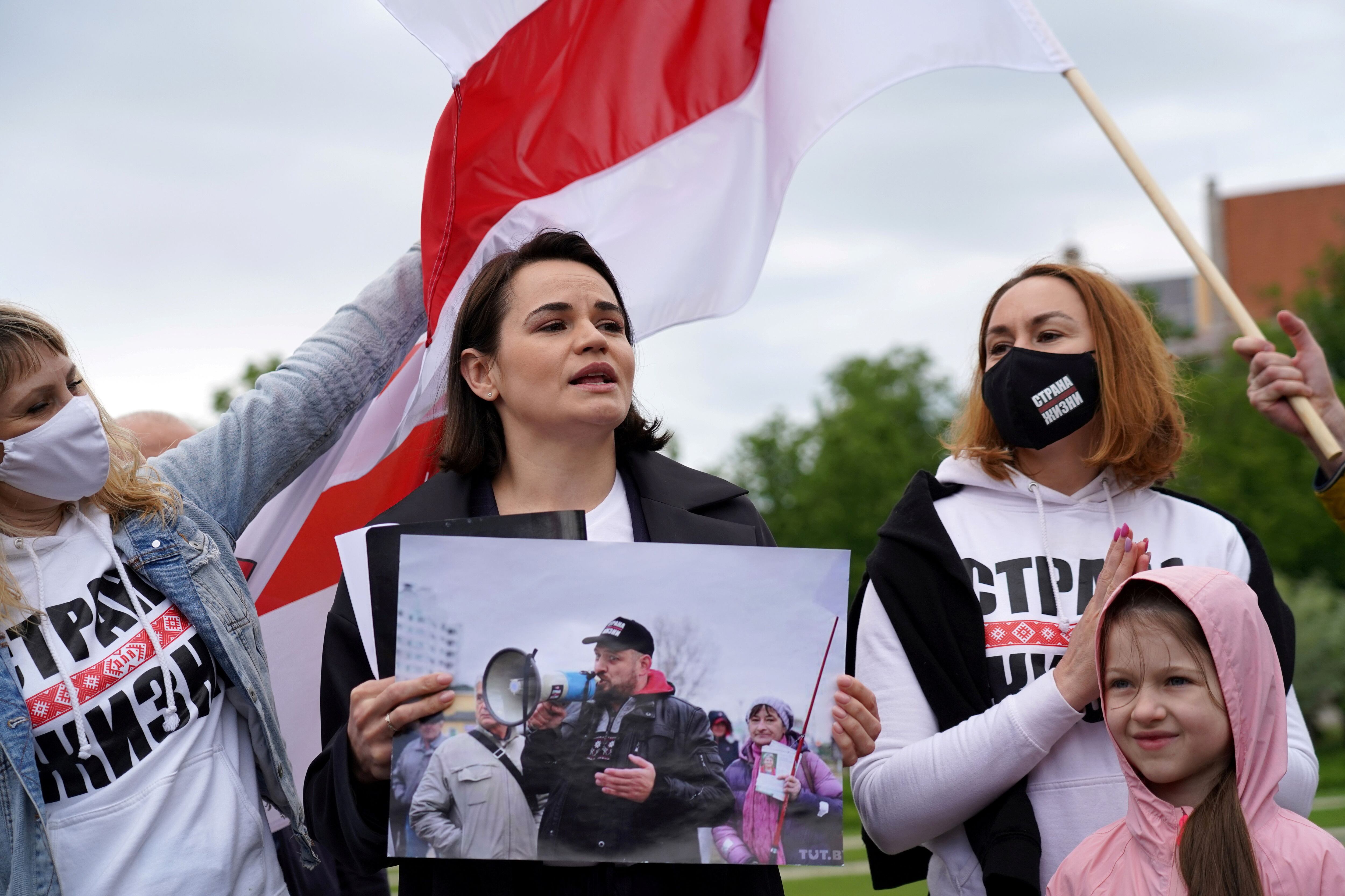 Svetlana Tijanovskaya, líder opositora bielorrusa, se encuentra exiliada en Lituania (REUTERS/Janis Laizans)