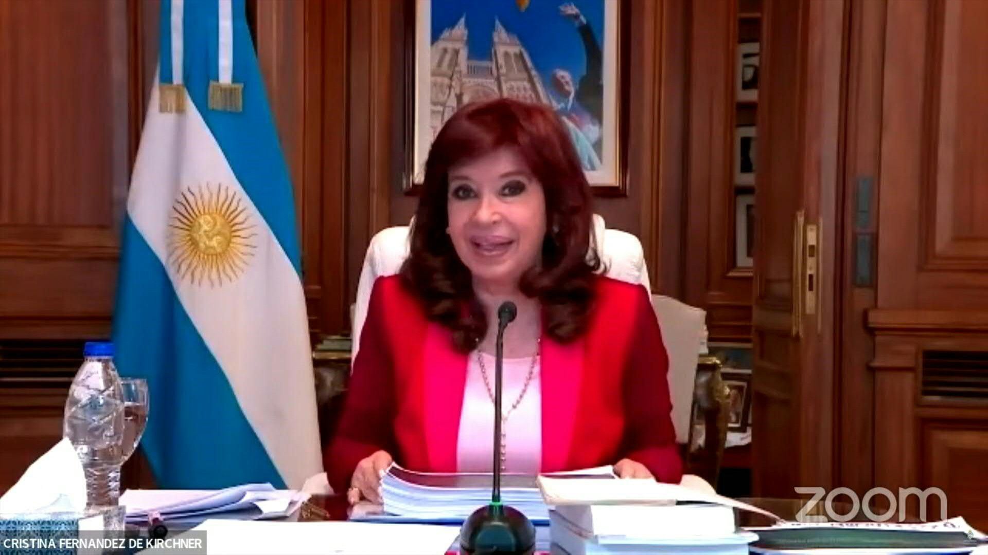 Cristina Kirchner en la audiencia de alegatos del juicio oral