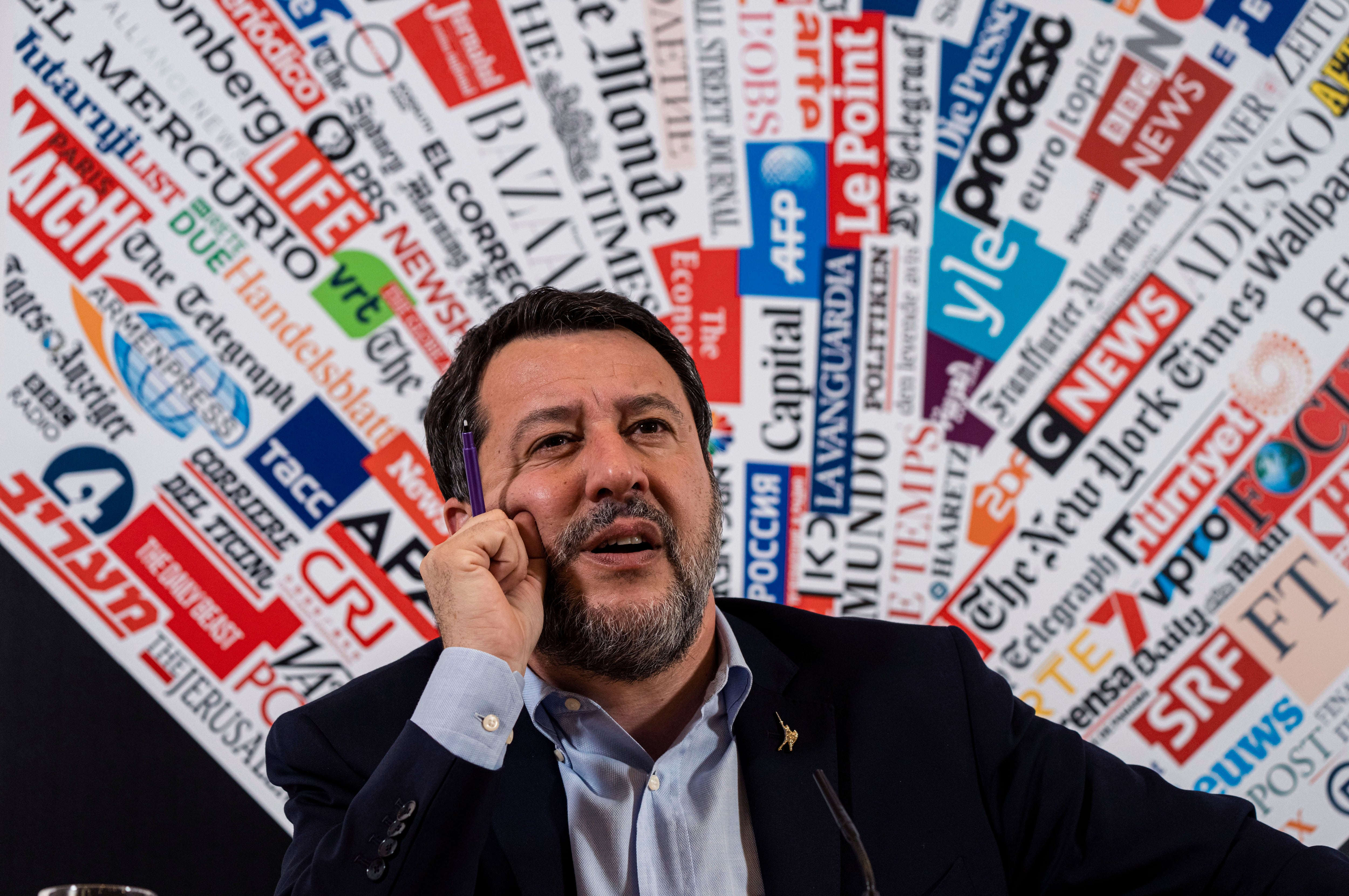 El ministro de Infraestructura y vicepresidente del gobierno italiano Matteo Salvini (AP Foto/Domenico Stinellis, archivo)