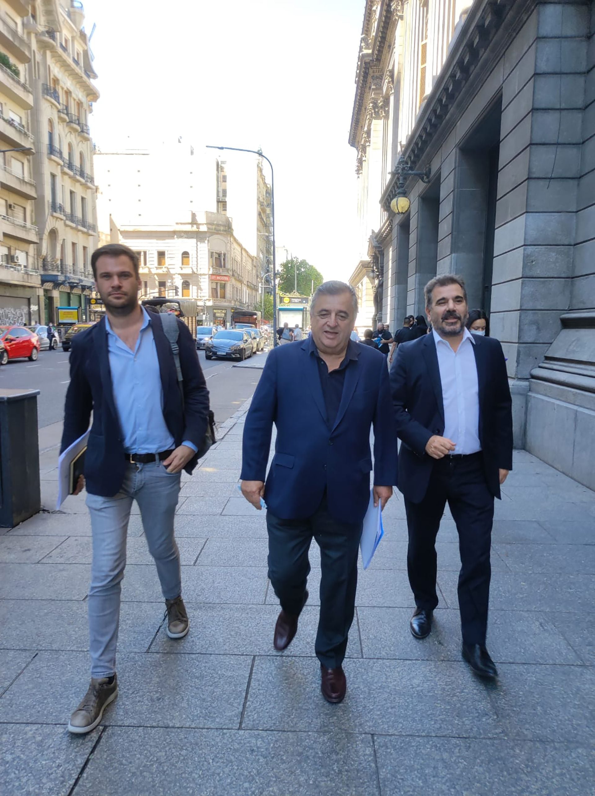 Juan Manuel López, Mario Negri y Cristian Ritondo