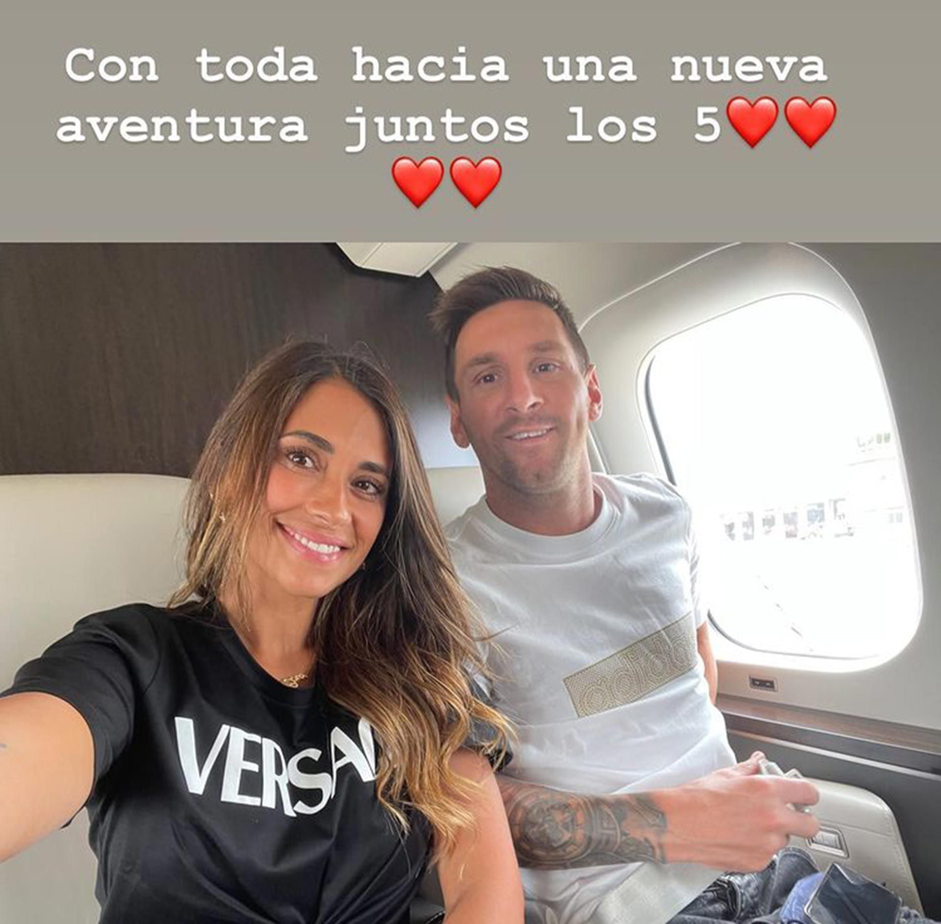 Antonela Roccuzzo y Lio Messi rumbo a París