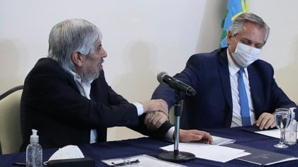 Alberto Fernández y Hugo Moyano, un aliado del Gobierno
