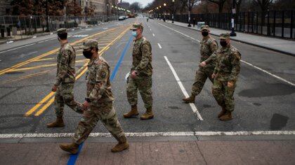 La Guardia Nacional desplegada de Washington para la asunción de Biden (REUTERS/Eduardo Munoz)