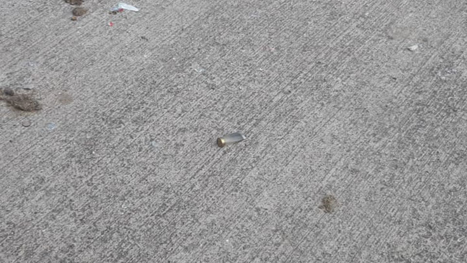 La bala de plomo que se encontró en las inmediaciones del estadio de Chacarita, en San Martín