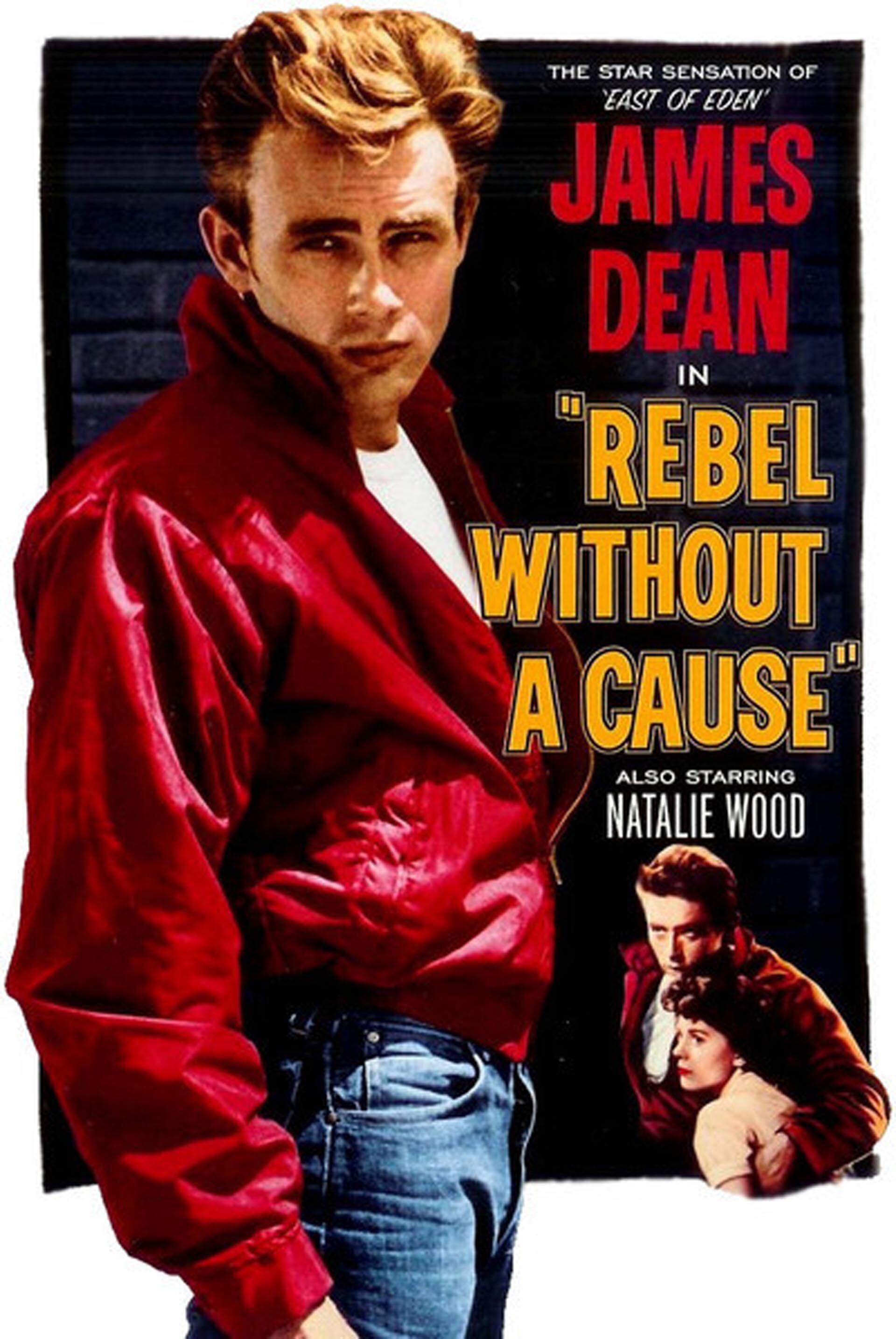 James Dean en el afiche oficial de Rebelde sin causa, la película que marcó a una generación