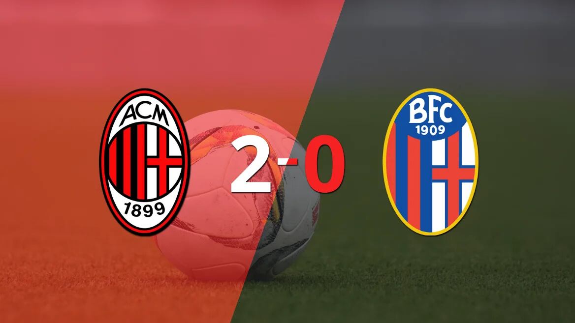 Milan derrotó 2-0 en casa a Bologna