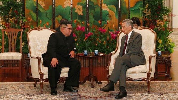 Kim Jong-un fue el primero en llegar a Singapur, y el domingo se reuniÃ³ con el premier Lee Hsien Loong (Reuters)